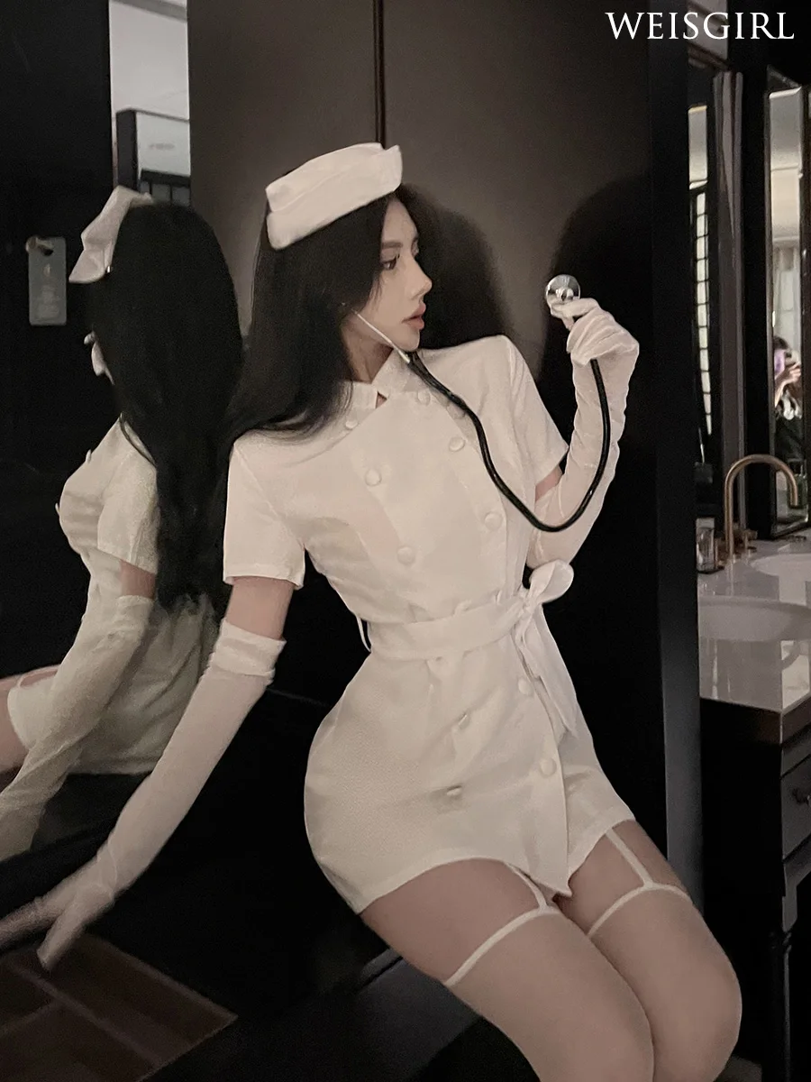 

Sexy Cosplay Uniform Halloween Angel Doctor Pure Lust Maid Small Chest Suit Cute Nurse Outfit