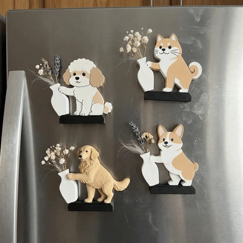 Creative Cat Refrigerator Magnet Acrylic Cute Pet Hair Collector Magnetic Base Funny Cat hair