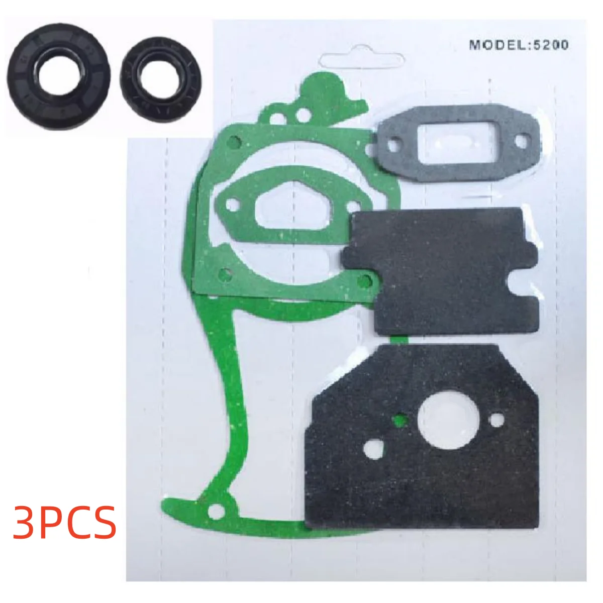 3PCS Full Set of Cylinder Muffler Crankcase Gasket Kit For Zenoah G4500 G5200 G5800 & Chinese 45cc 52cc 58cc 4500 5200 5800
