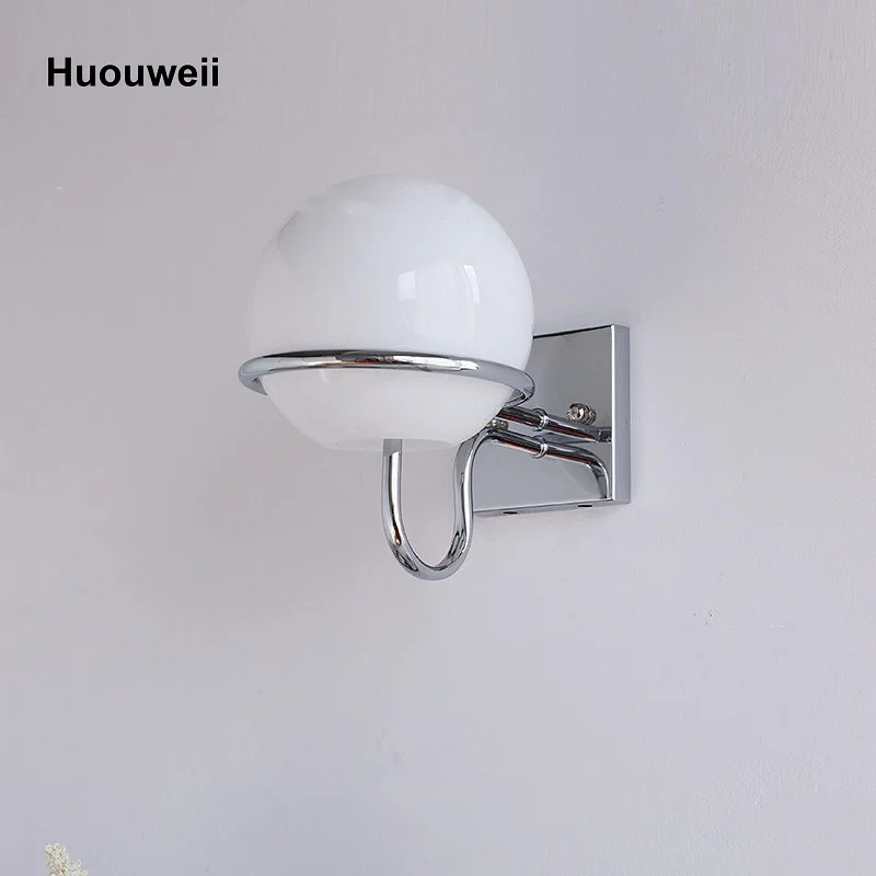 Background Wall Living Room Glass Ball Wall Lamp Creative LED Bedroom Bedside Lamp Staircase Aisle Wall Lamp