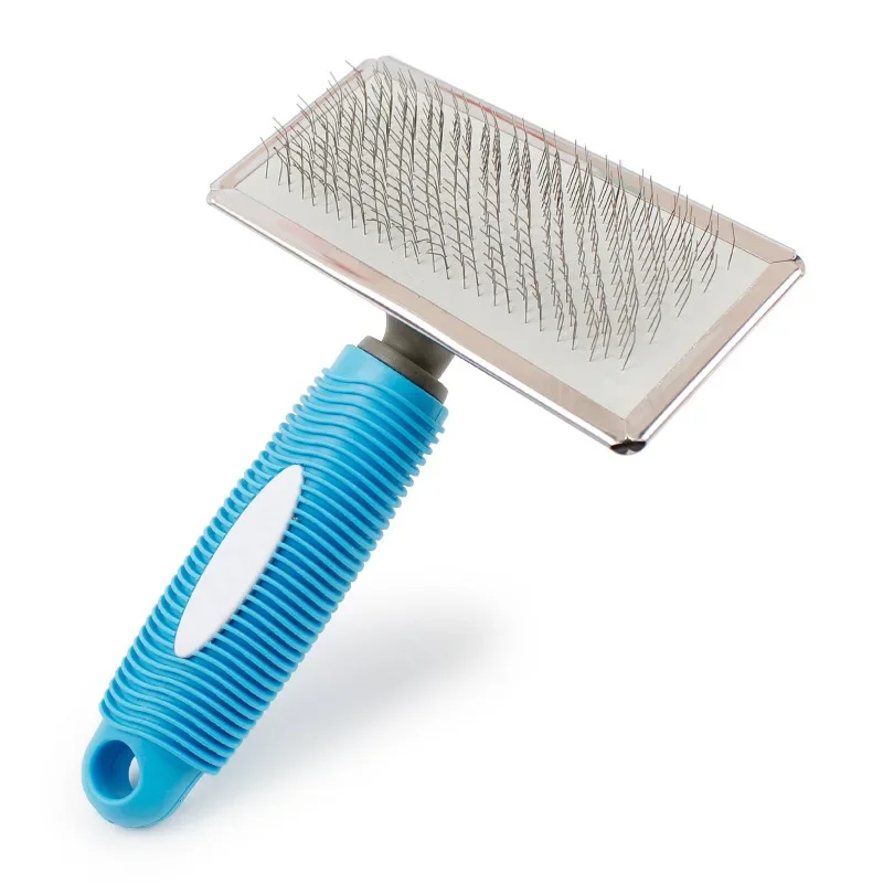 3 Colors Pet Grooming Slicker Brush Durable Pet Comb Efficiently Reduces Shedding and Removes Mats Tangles Knots for Dogs & Cats