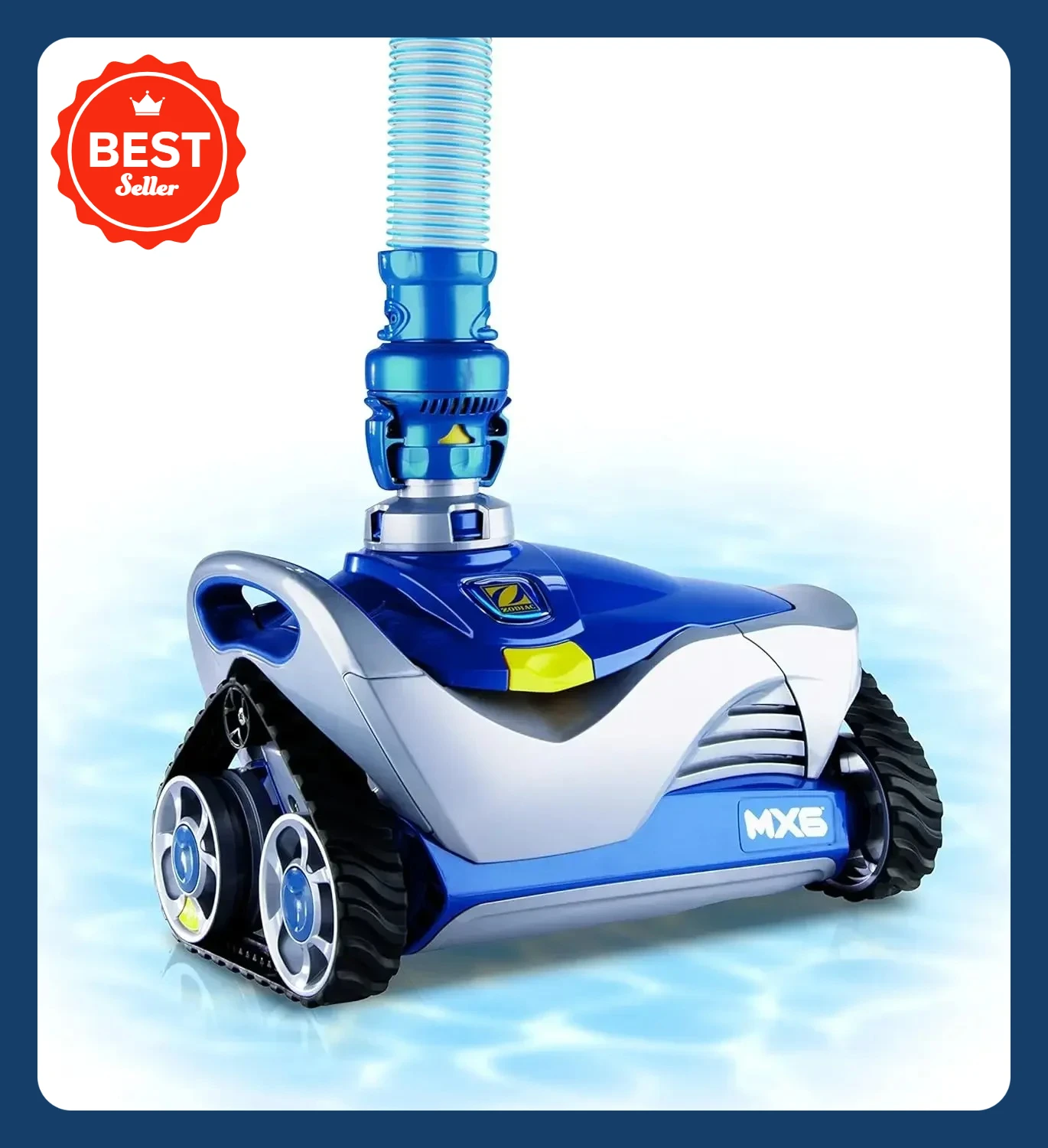 

Автоматический очиститель для бассейна MX6, безопасный для поверхностей, включая бетон, винил, стекловолокно и плитку.