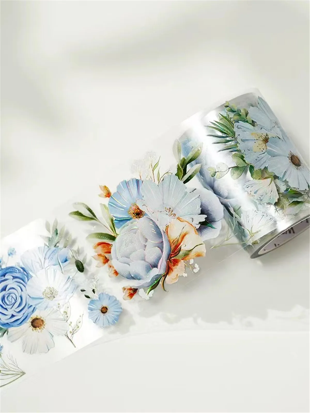WT Studio Vintage Flower Branch Shadow Floral Moon Star Washi PET Tape for Card Making DIY Scrapbooking Plan Decorative Sticker