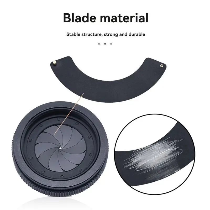 ABMO 1.5-25MM Diaphragme Iris Mécanique à Ouverture Réglable Manuellement pour Appareil Photo Numérique et Microscope Iris SK25