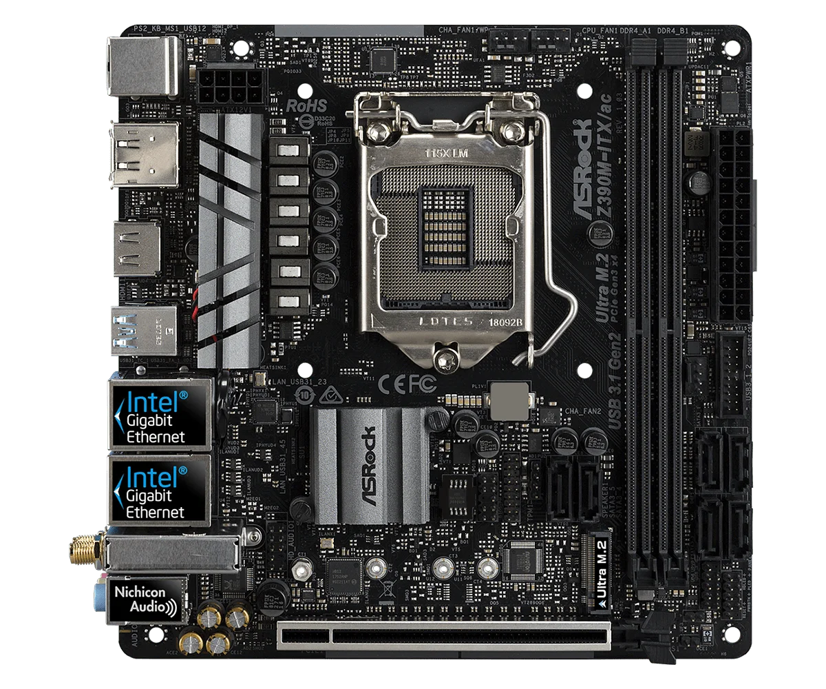 Placa-mãe Asrock Z390M-ITX/AC - Intel Cpu Core I9 avaliação e preço