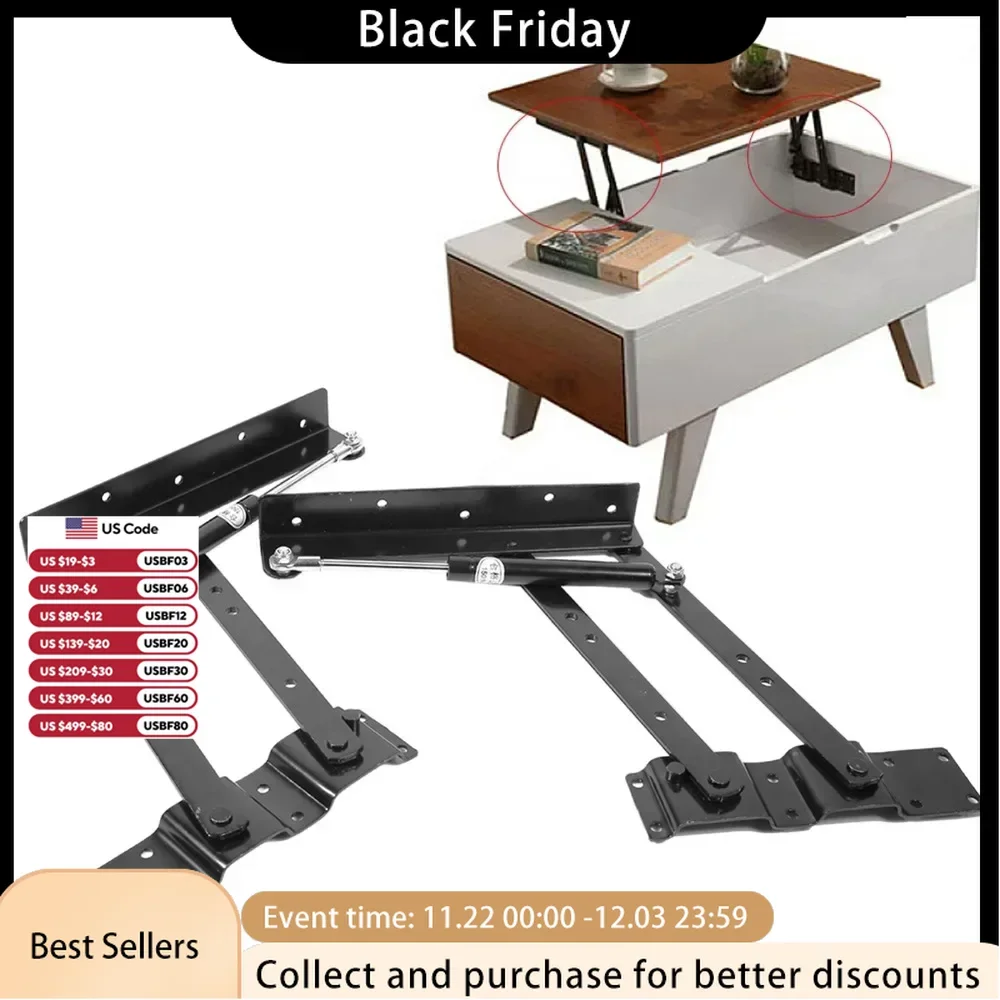 2x Practical Lift Up Coffee Table Mechanism Hardware Top Lifting Frame Furniture