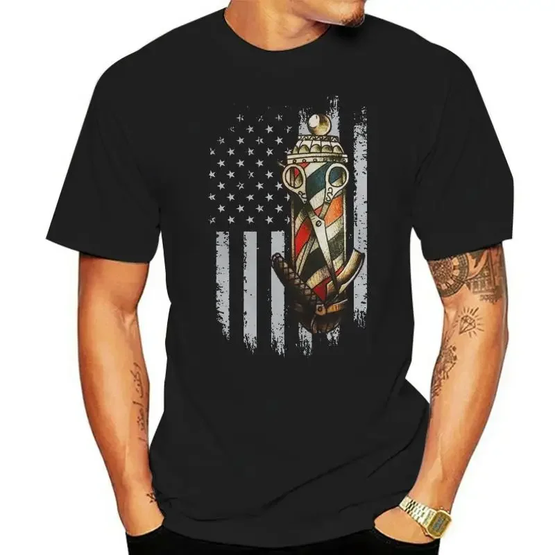 

Men t shirt Special Design BARBER POLE front tshirts Women t-shirt