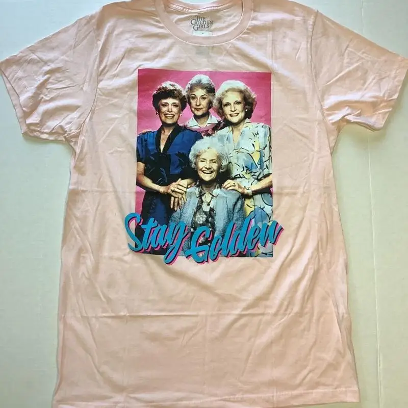 تي شيرت بناتي ذهبي Stay Pink مقاس S M L XL 2XL #1