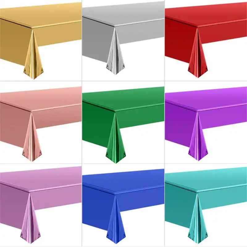 Solid Color Satin Table Cloth Tablecloth Table Cover Overlay For Birthday Wedding Banquet Restaurant Festival Party Supply