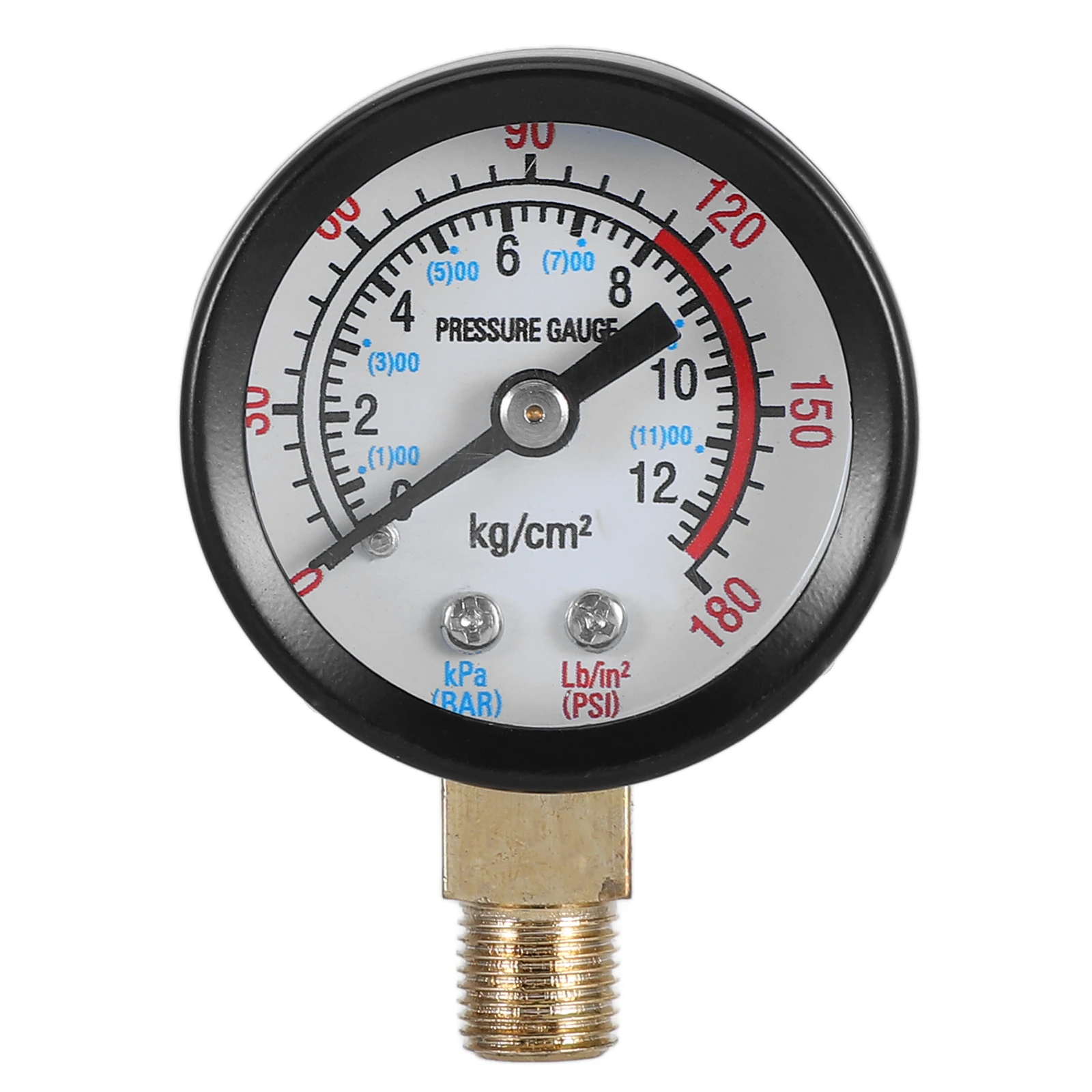 

High Pressure Gauge 0-12Kg Waterproof For Air Compressors Back Mount Industrial Pneumatic Tools Gas Liquid