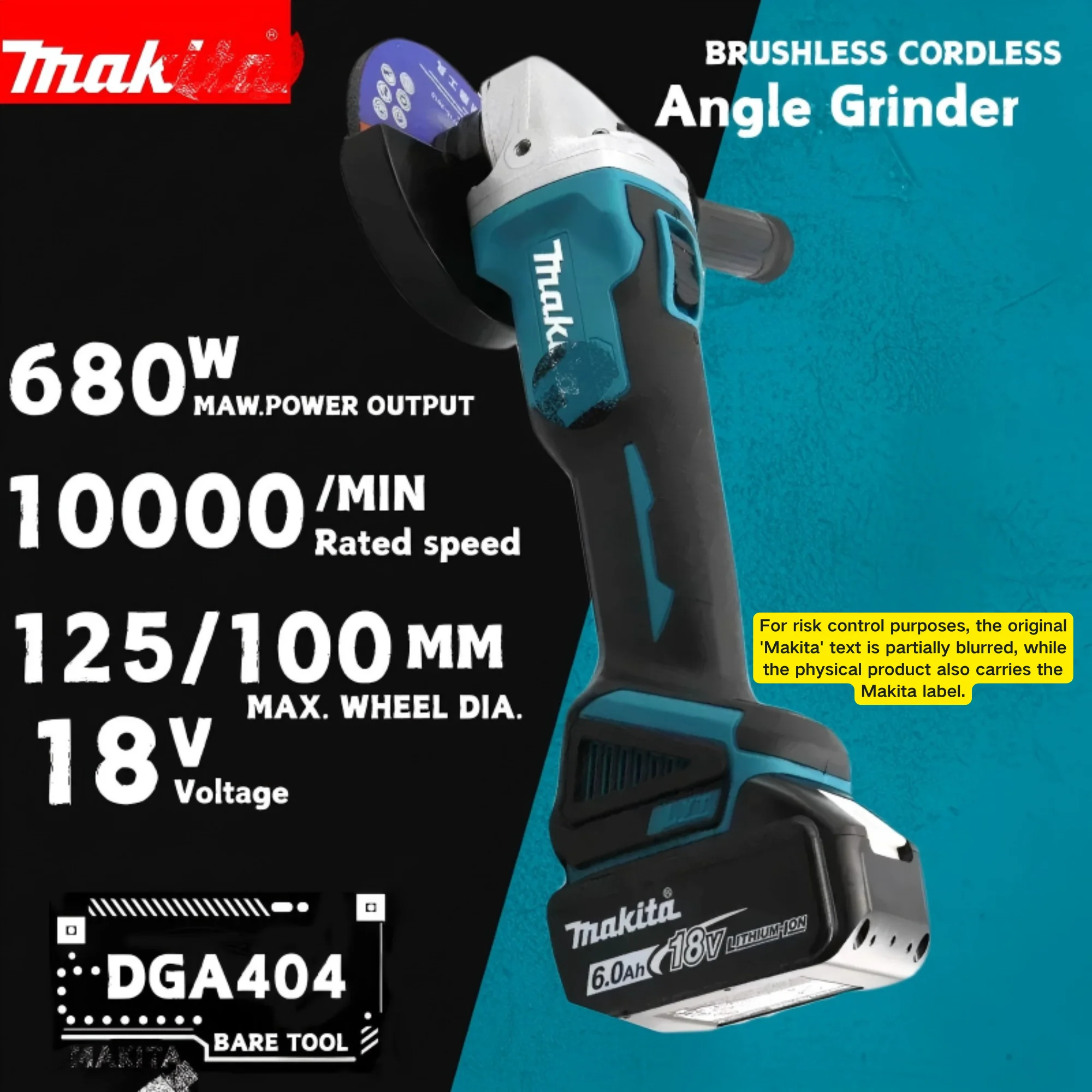 makita-dga404-18v-brushless-angle-grinder-125mm-8500rpm-for-metal-wood-cutting-grinding-polishing-for-makita-18v-battery