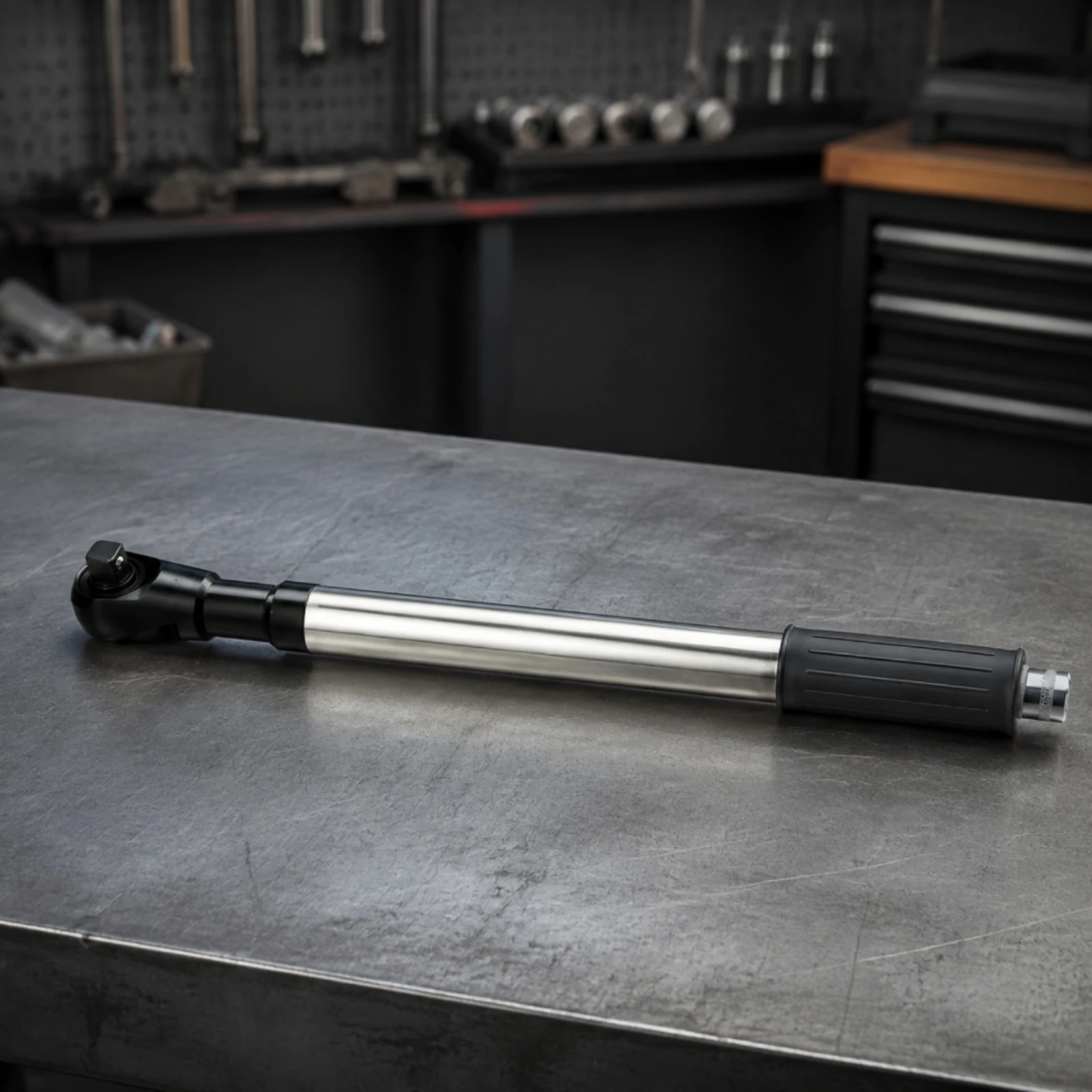 Socket Wrench Long-Lasting Forged Chrome Vanadium Steel Ratchet Hand Tool Heat Treated for Maintenance Technicians, Home Repairs