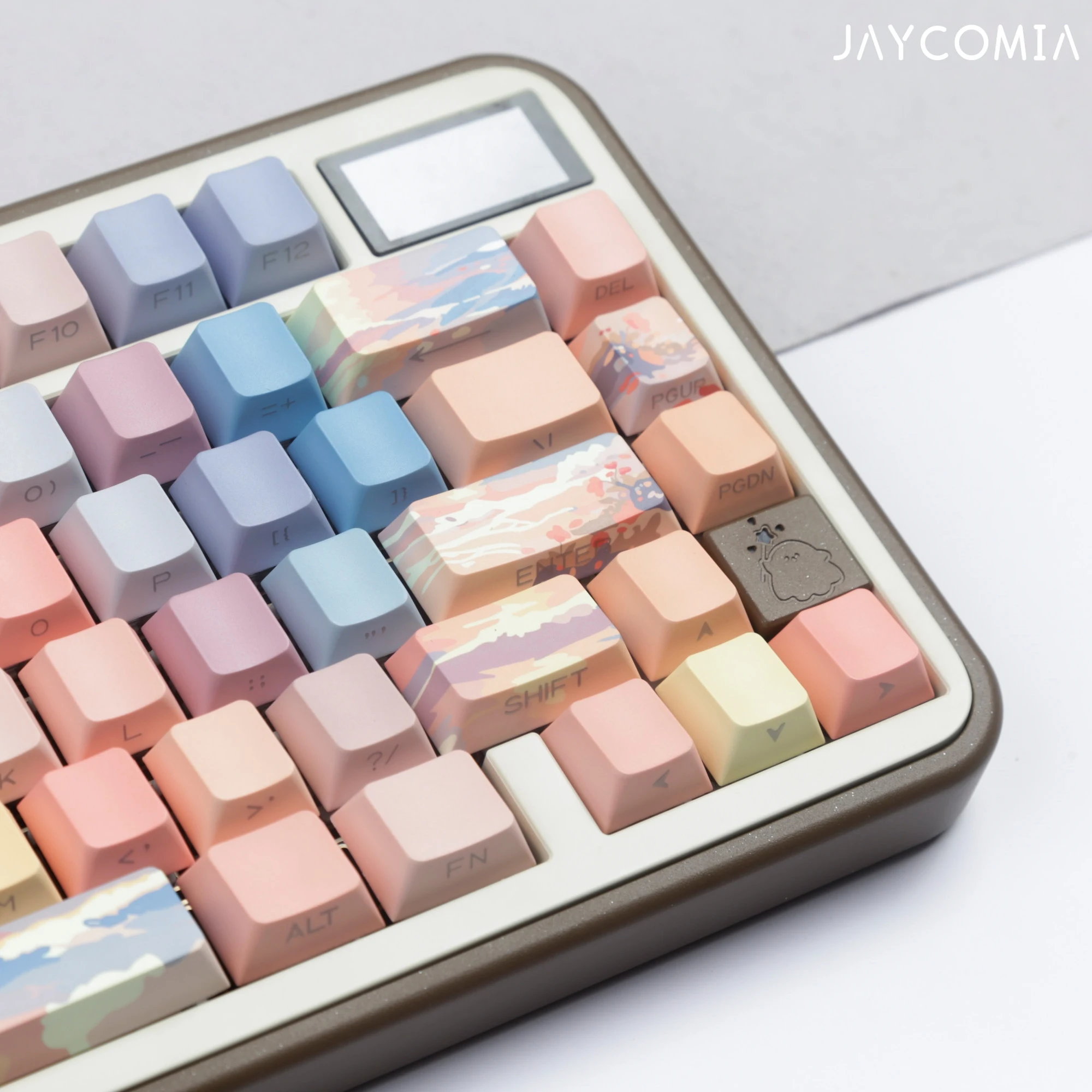 Double Shot Side Letters Keycaps, Material PBT, Dye-Sub, Perfil de Cereja, Layout ISO ANSI, Big Set, Pôr do Sol para Fazer Chaves