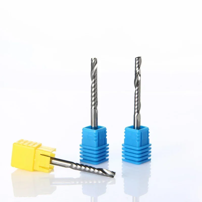 أداة نجارة من الكربيد الصلب، قاطعة طحن ماكينة CNC، 1 مطحنة نهاية فلوت، 1 قطعة شحن مجاني، خشب، PVC، MDF، أكريليك #3