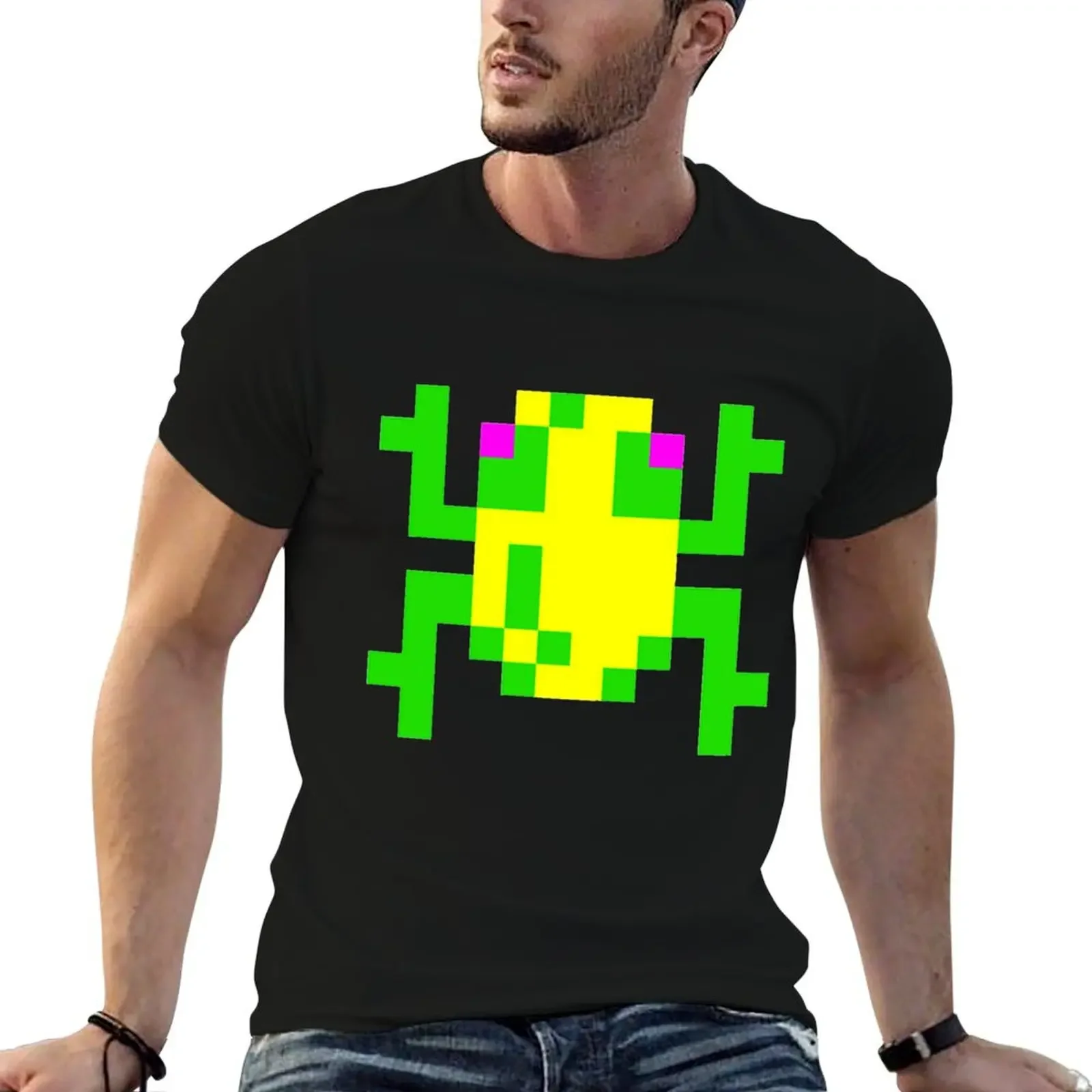 Frogger Classic Arcade Game 80s T-Shirt tees Short sleeve tee oversizeds shirts men graphic