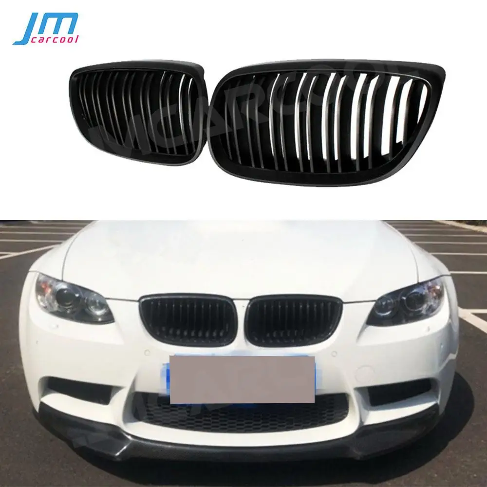 

Carbon ABS Front Bumper Kidney Twin Fins Sport Racing Grill Car Decorations for BMW E92 LCI E93 318i 320i 328i 335i Coupe 2 Door