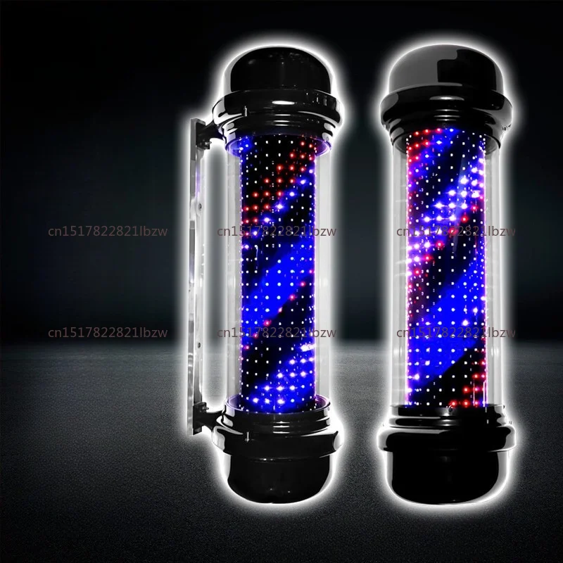LED Hair Salon, Barber Shop Logo Light, Column, Red, White and Blue, LED Hair Salon, Wall Turning Light