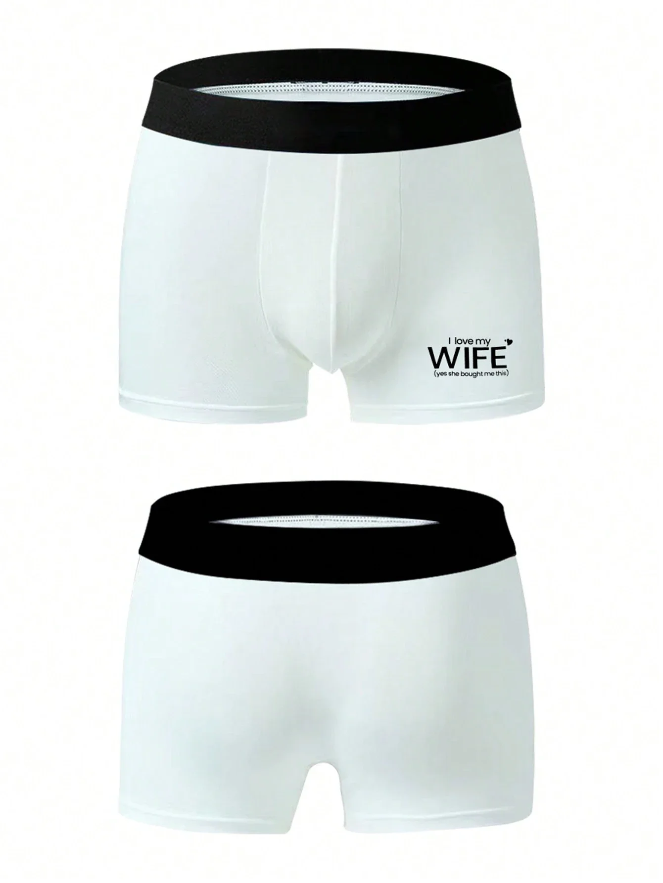 

5 шт. мужских белых трусов-боксеров с буквенным принтом