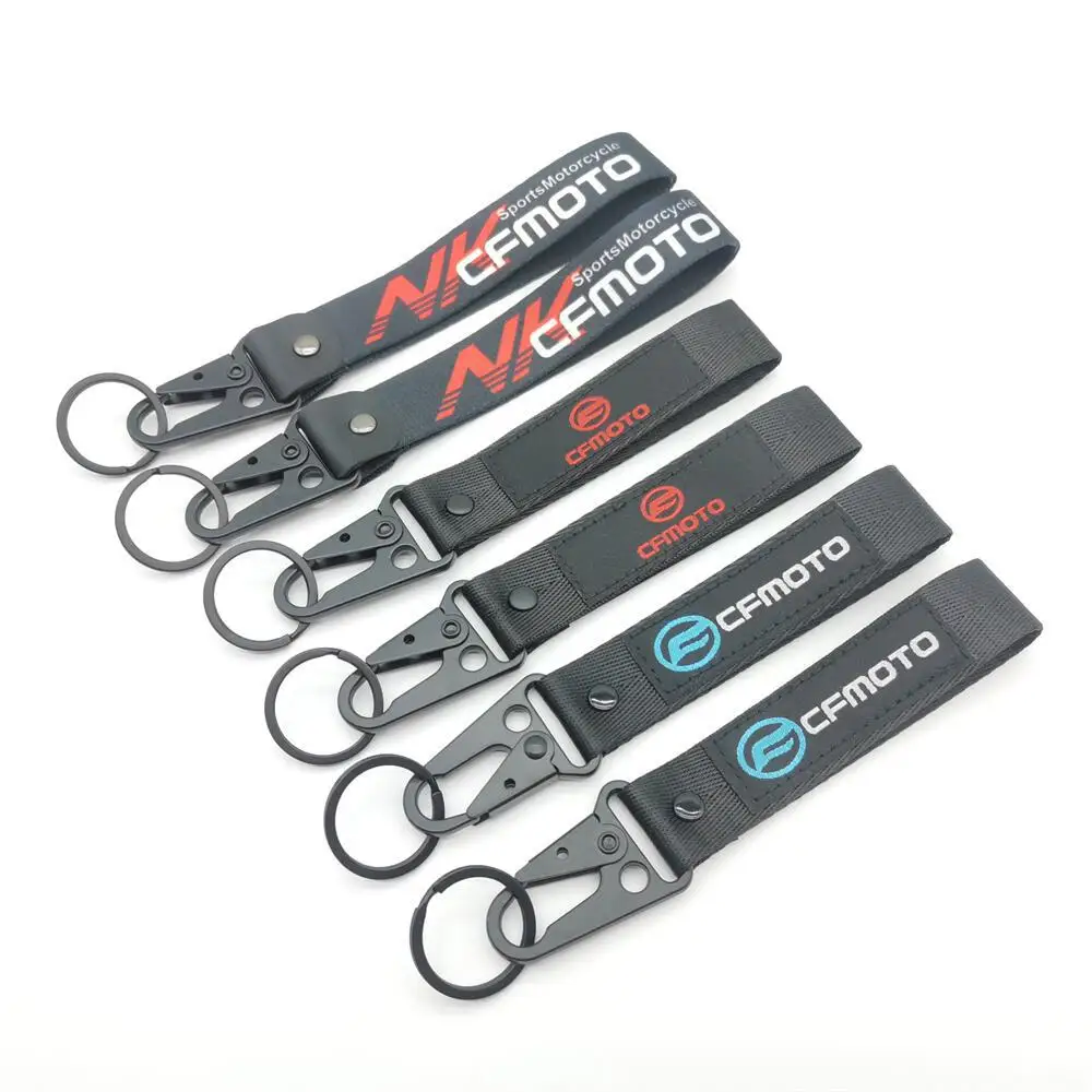 

Motorcycle Nylon Keyring Keychain Pendant Key Ring Keyring Travel Bag Hanging Buckle Lanyard Motorbike Key Chain For CFMOTO