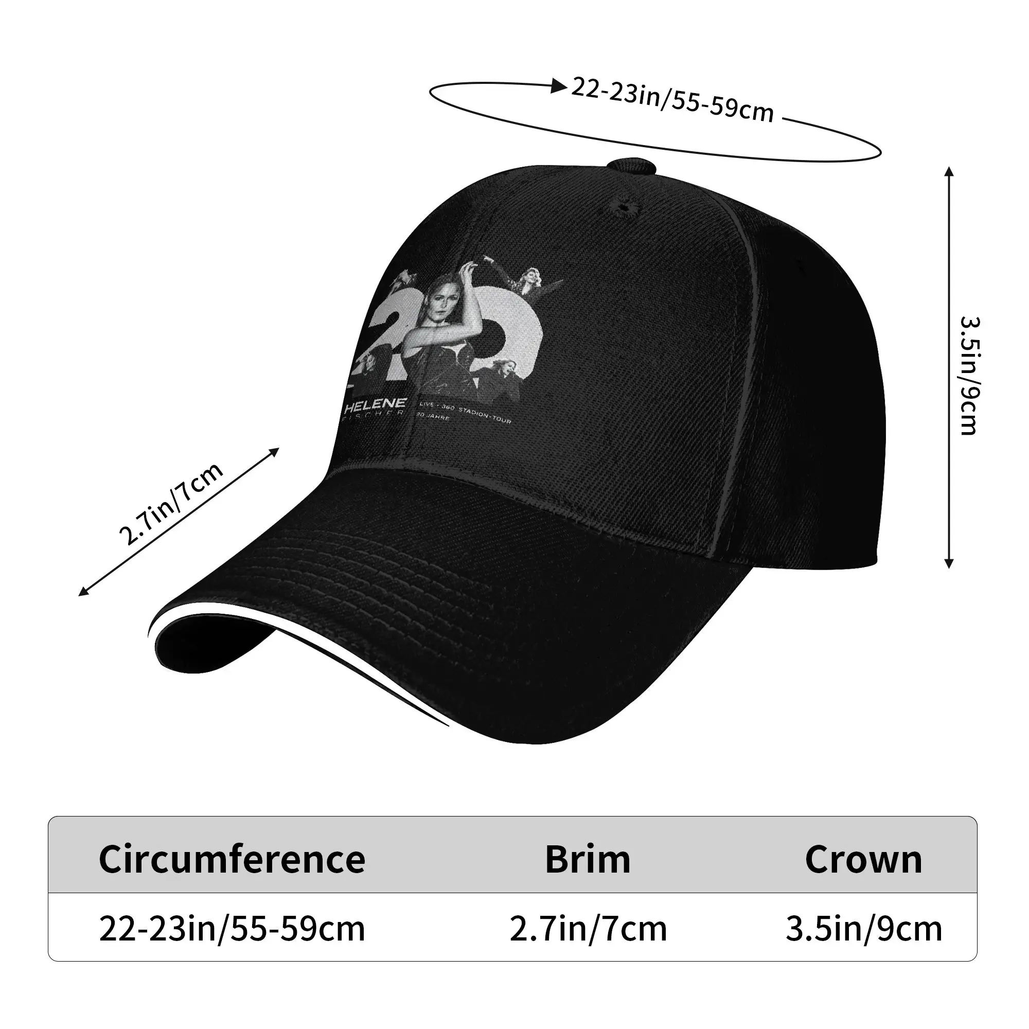 H-Helene Fischer 360° Stadium Tour Casual Baseball Cap  Kpop Rock Hip Hop Hats Summer Sun Unisex Men Fitted Retro Baseball Caps