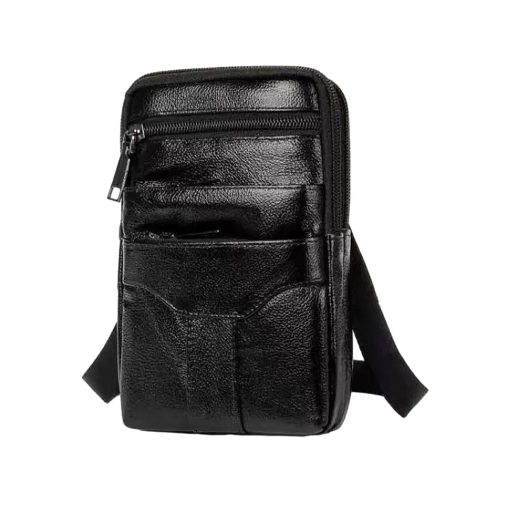 Pacotes de cintura duráveis para homens, couro premium, macio ao toque, ampla aplicação, sacos crossbody