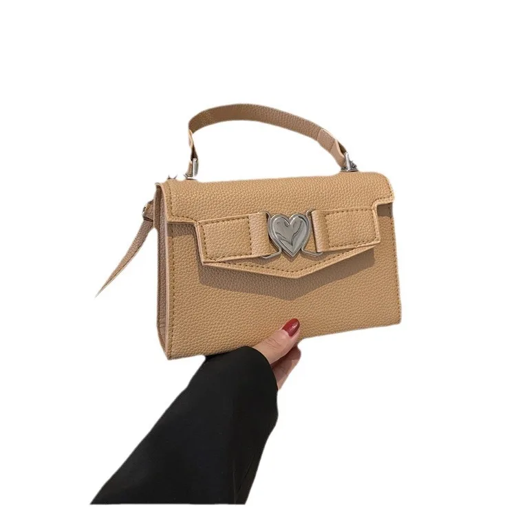 This year\'s most popular textured all-match handbag Korean style shoulder crossbody love small square bag