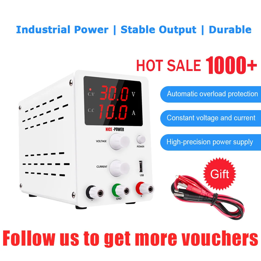 

60V5A Bench Adjustable DC Lab Power Supply 30V 10A Laboratory Stabilized Power Supplies Voltage Regulator For Electronic Mainte