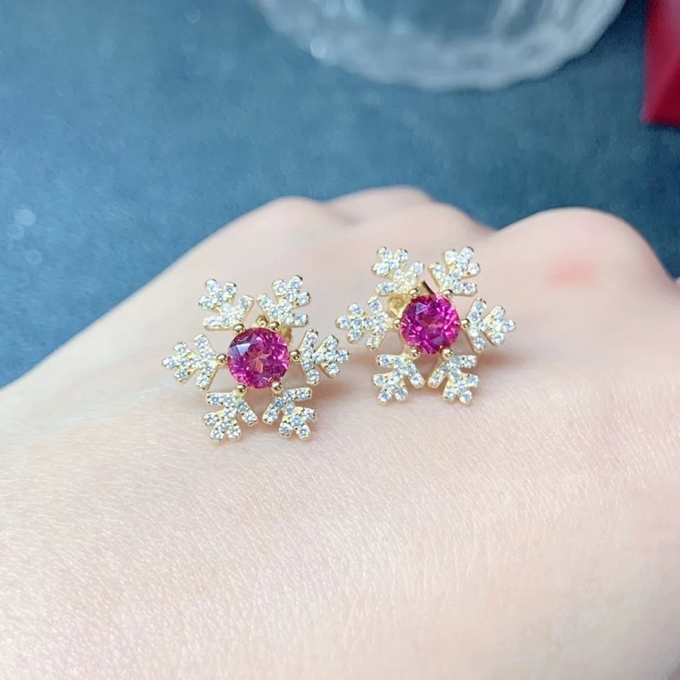 

KJJEAXCMY брендовые ювелирные изделия из стерлингового серебра 925 пробы, инкрустированные натуральными драгоценными камнями, магниевый алюминий, гранат, женские роскошные серьги