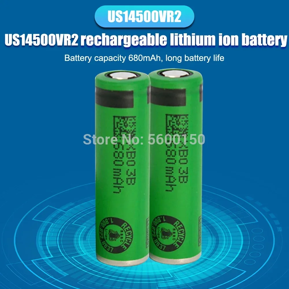 100% Original 14500 680mah  Battery Charger for Electronic Tooth Brush for Turmera US14500VR2 14500 Battery