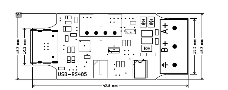10 Stück/1 Stück isoliertes USB-zu-RS485-Seriell-Port-Modul mit automatischer Umkehrung und hoher Geschwindigkeit ​ ​ 2 Mbit/s-Kommunikation und Leistungsisolierung – Detail 2