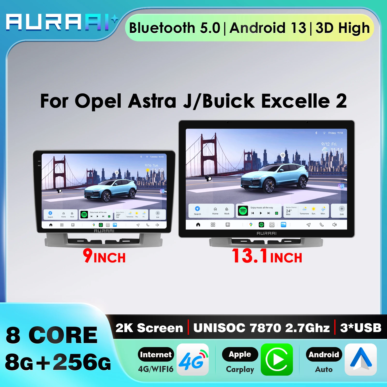 

Автомобильное радио Android для Opel Astra J 2009-2017/Buick Excelle 2 2009-2015 Мультимедиа Navi 4G LTE Интеллектуальный экран 360 ADAS