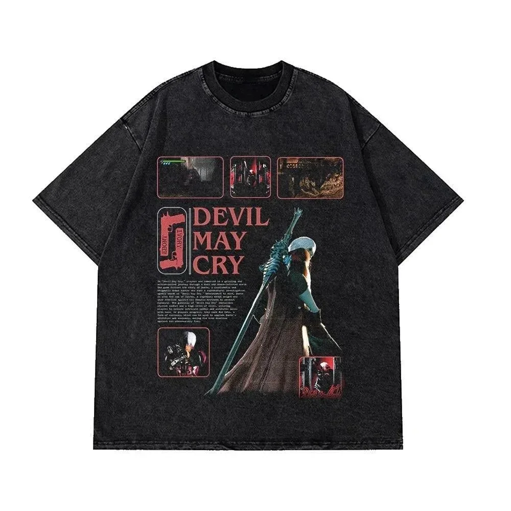 Devil May Cry 3 Dante Awakening Vintage Washed Tee, Double S