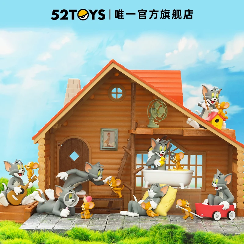 TOM and JERRY A Day of Best Friends Series Anime Action Figure Guess Bag Ornament Figurines Home Decor Desktop Dolls Model Girls