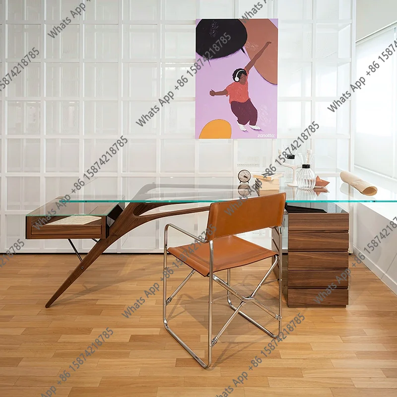 cf Nordic simple fashion solid wood shape desk personalized designer office desk high-end creative desk industrial style
