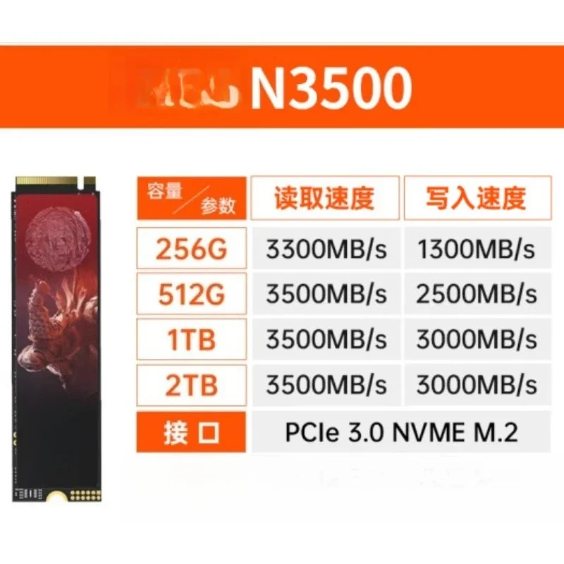 512/1/2 TB NVMe M.2 SSD for Desktop Notebooks