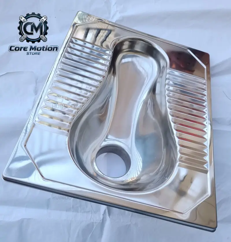 Ready Stock Cheap Price 304 Stainless Steel Polish Finish Squatting Pan Floor Mounted Squat Toilet