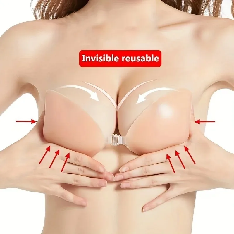 

Adhesive Bra Invisible Silicone Bra Push Up Sticky Bra Strapless Womens Bras wedding photos underwear