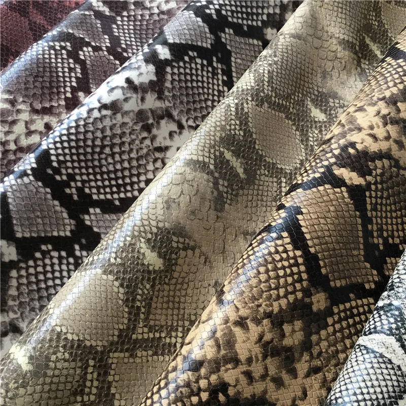 Embossed python head leather Cowhide Embossed leather Handmade DIY leather Handmade leather Fabric Various colors