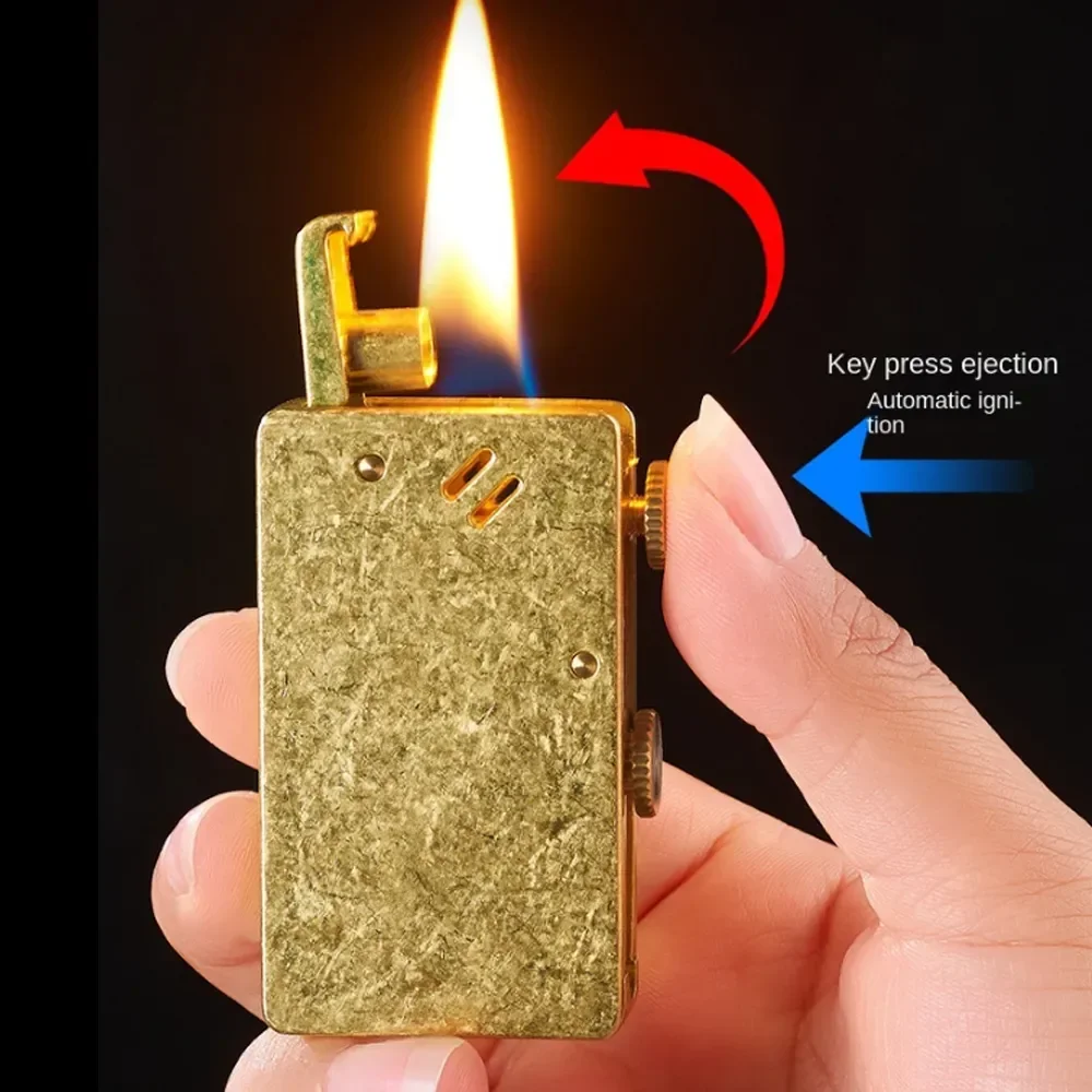 Multifunctional Metal Windproof Kerosene Lighter, Oil Gasoline, Retro Petroleum Lighters, Smoking Accessories, Gadgets for Men