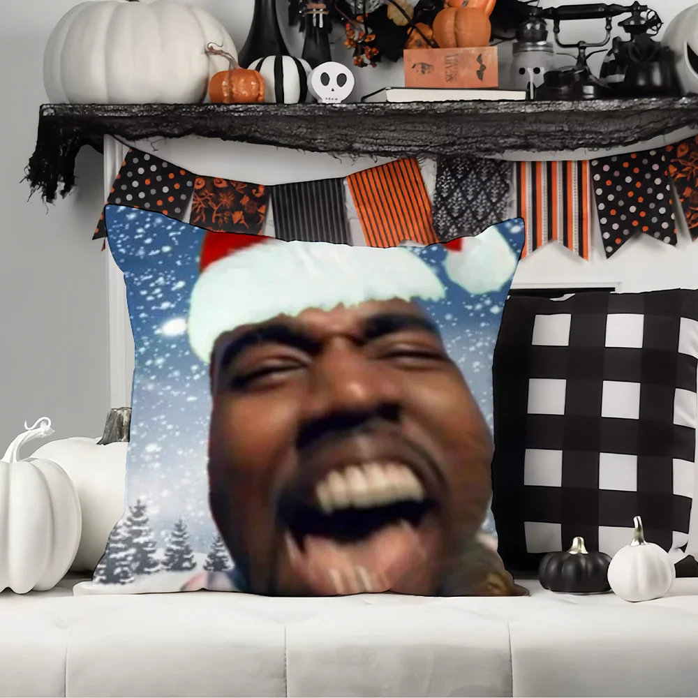 Funny K-KanyES W-Wests cushion cover Pillowcases Square Office Bedroom Headboard Sofa Living Room Backrest Cushions Sleeping