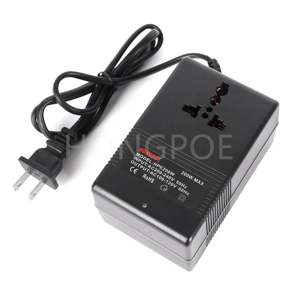 200W 300W Voltage Converter Transformer 220V To 110V Step Down Transformer 110V To 220V Travel Adapter EU/US/UK Plug Inverter