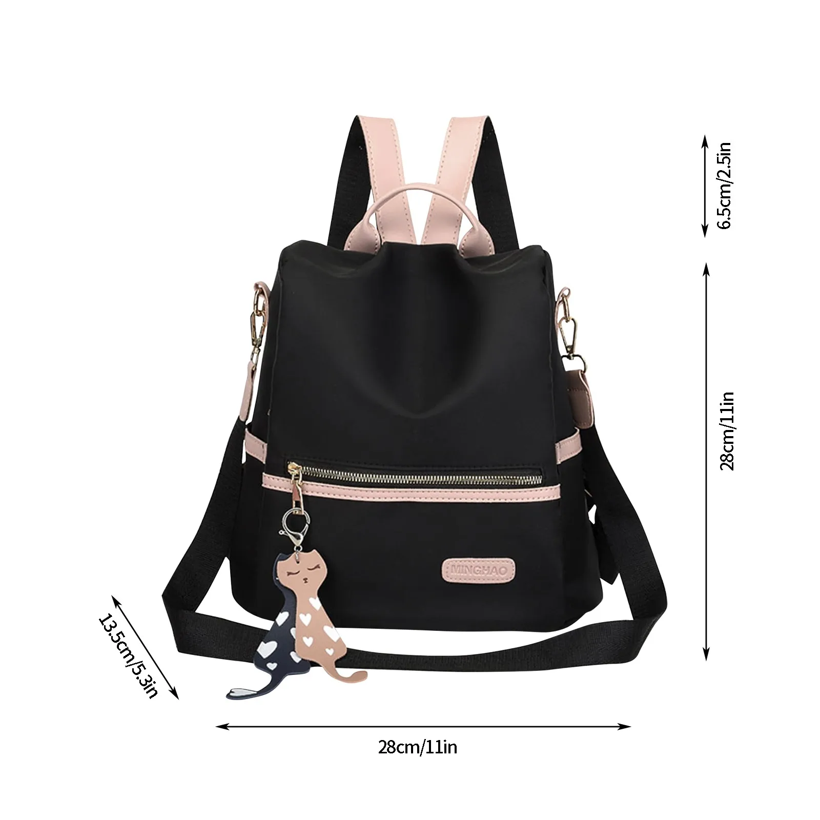 Backpack Women Casual Bag Backpack School Fashion School Anti-Theft Waterproof Nylon Multifunctional Large Capacity Shoulder Bag