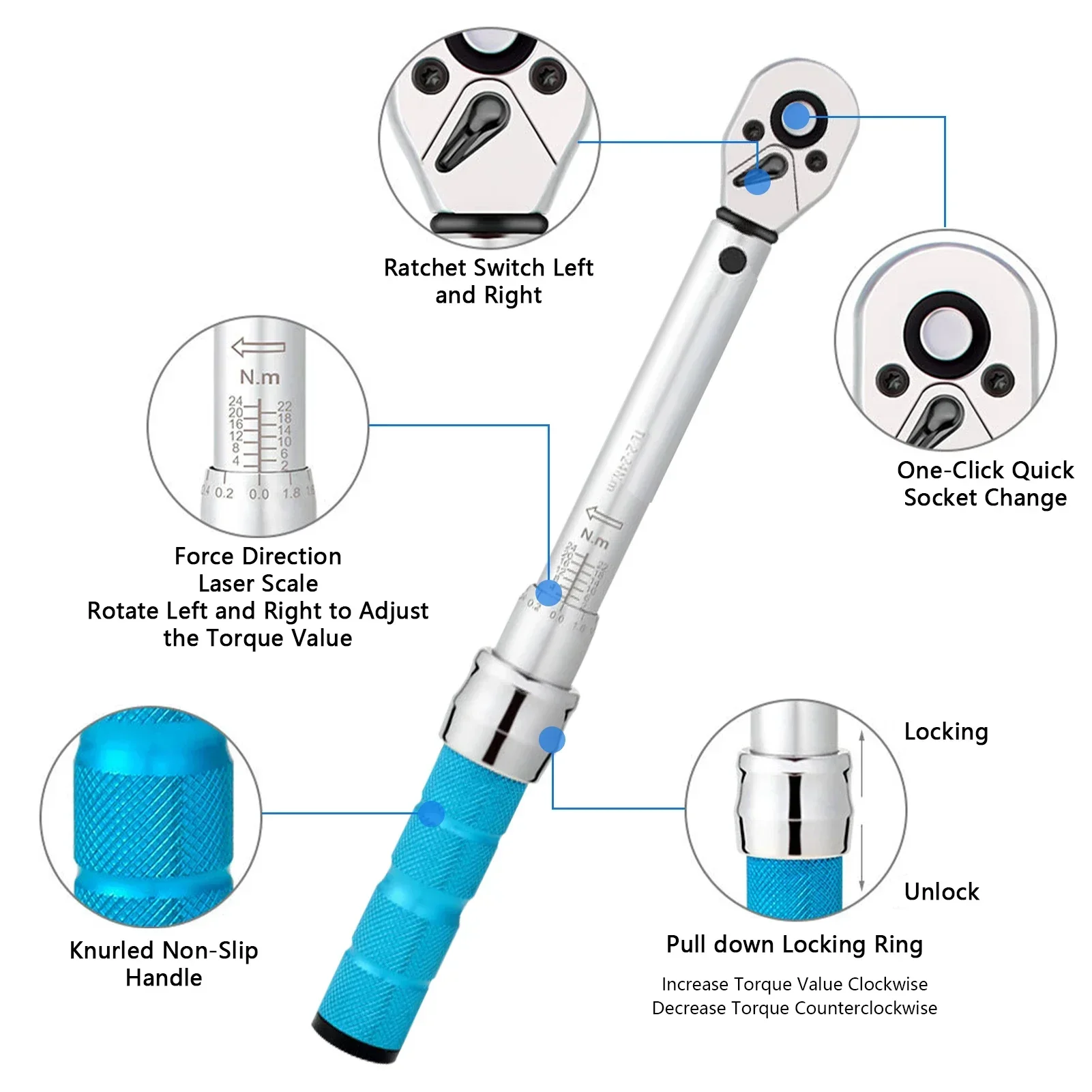 

tt Ensemble couple vélo hexagonal réglable pour le cyclisme, cliquet, outil réparation vélo