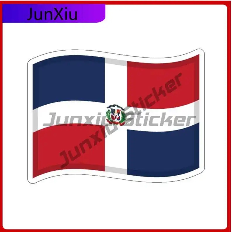 

Dominican Republic Flag Sticker Fun Scratch-proof Decorations Accessories Car Laptop Camper Bodywork Laptop Phone Guitar Yacht