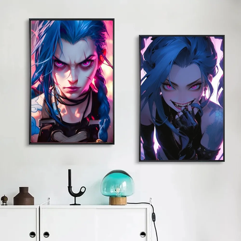 1pc Game League Of Legends Jinx Poster Poster Art Print Bar Living Room Furniture Decor