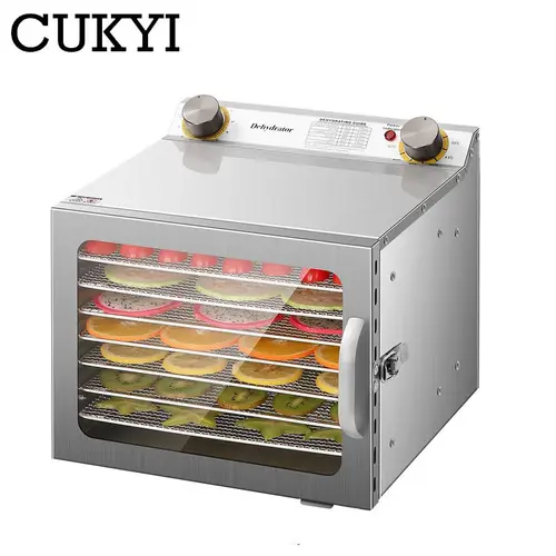 CUKYI 상업용 가정용 야채 허브 꽃차, 8 레이어 자동 과일 건조기, 건조 과일 기계, 식품 탈수기, EU UK 