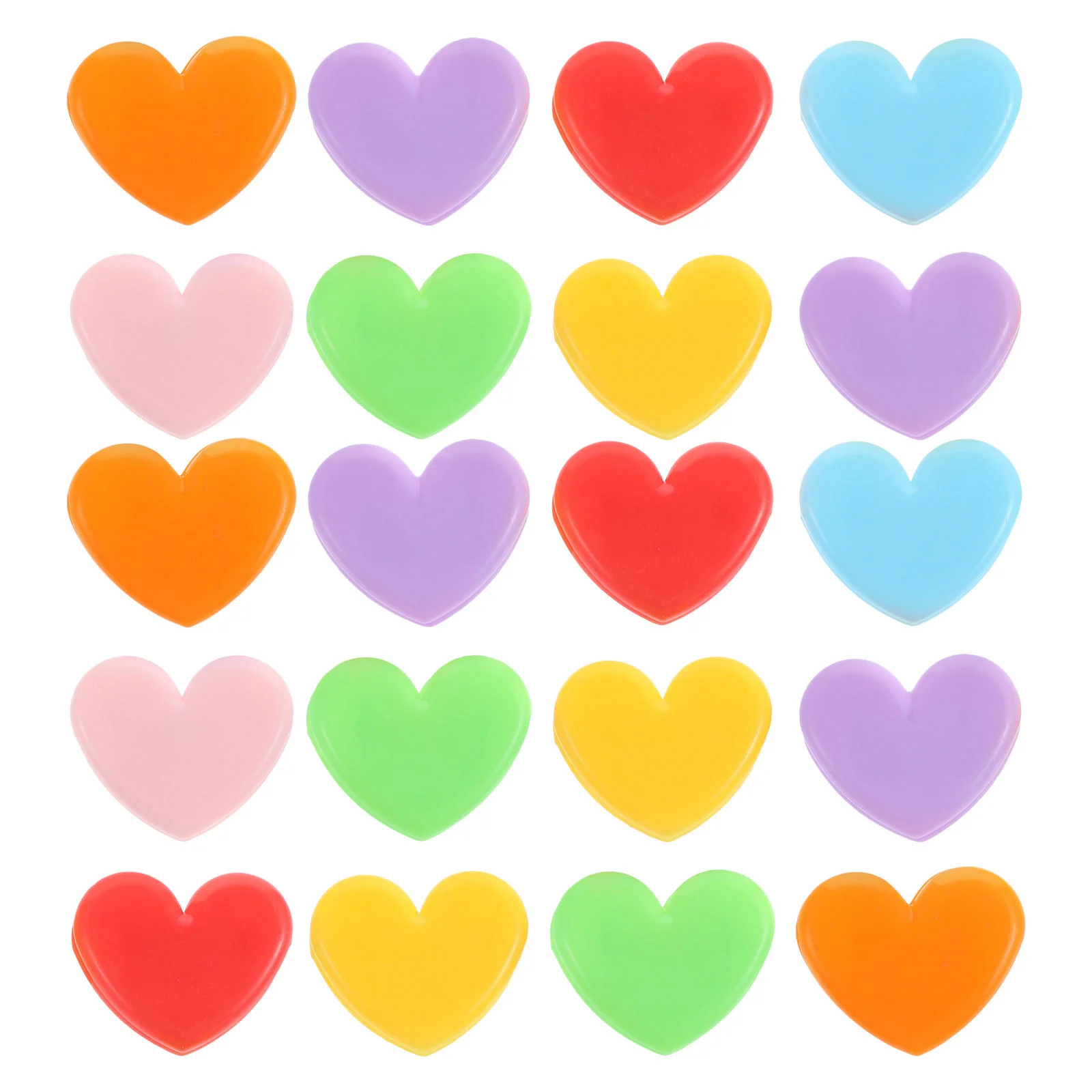 20 PCS Office Folder Decorative File Clips Heart-shaped Photo Folders Wedding Paper Home Sorting Colorful Plastic Love-shaped