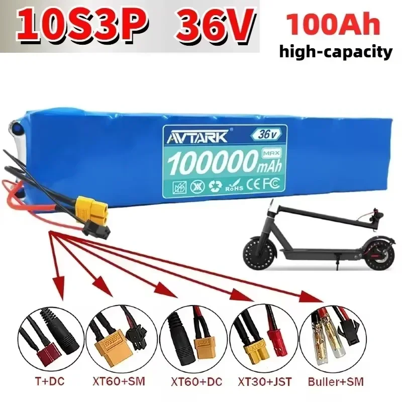 10S4P 36V 100000mAh Electric Scooter Lithium Battery 18650 battery pack 36V 100Ah Electric Scooter Electric Scooter Battery 36v