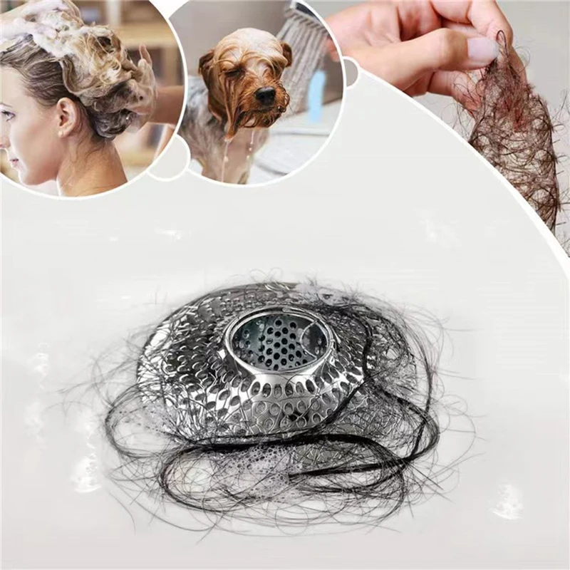 1 PCS Alloy Drain Hair Catcher Bathtub Shower Drain Hair Trap Strainer Hair Collection Floor Drain