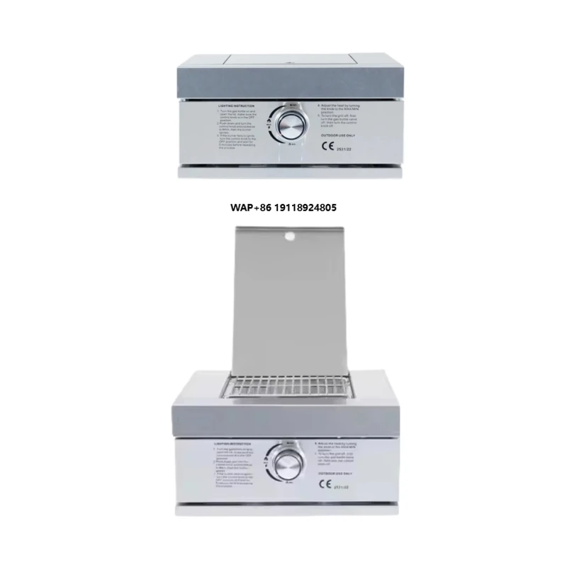 Fierce Burner Built-In Gas Side Stove Outdoor Kitchen Cooking Barbeque Island Gas Stainless Steel 304 Grill
